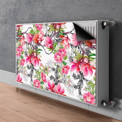 Heizkörperverkleidung magnet Aquarellblüten