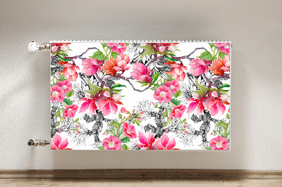 Heizkörperverkleidung magnet Aquarellblüten