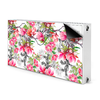 Heizkörperverkleidung magnet Aquarellblüten