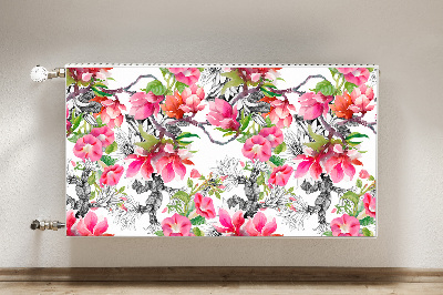 Heizkörperverkleidung magnet Aquarellblüten