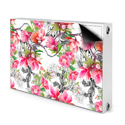 Heizkörperverkleidung magnet Aquarellblüten