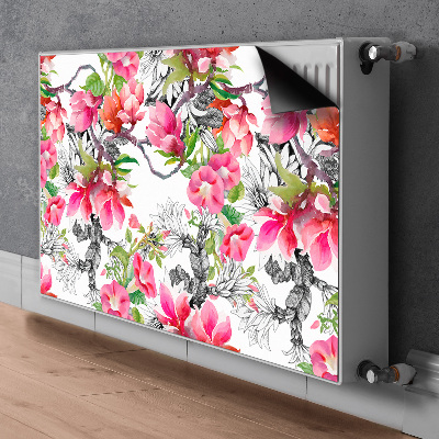 Heizkörperverkleidung magnet Aquarellblüten