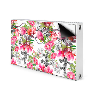 Heizkörperverkleidung magnet Aquarellblüten