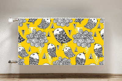 Heizkörperverkleidung magnetisch Doodle vögel