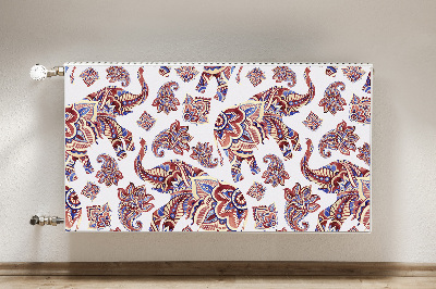 Dekorative Heizkörperabdeckung Paisley elephant