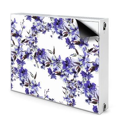 Dekorative Heizkörperabdeckung Blaue blumen