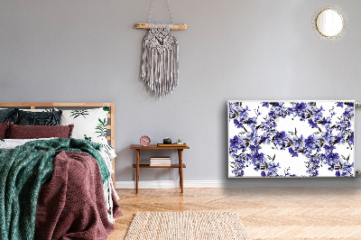 Dekorative Heizkörperabdeckung Blaue blumen
