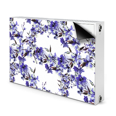 Dekorative Heizkörperabdeckung Blaue blumen