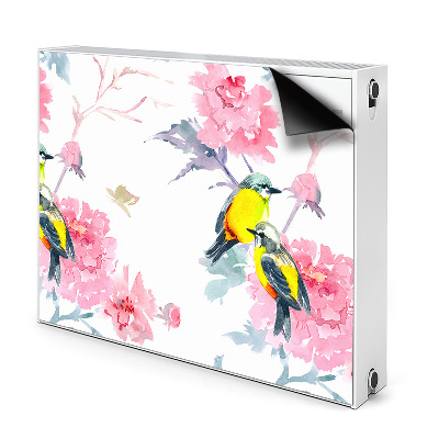 Dekorativer Heizkörpermagnet Vögel und blumen