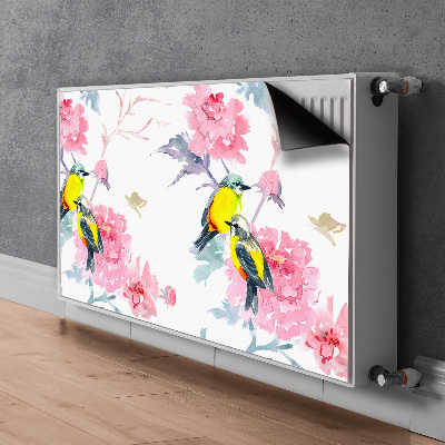 Dekorativer Heizkörpermagnet Vögel und blumen