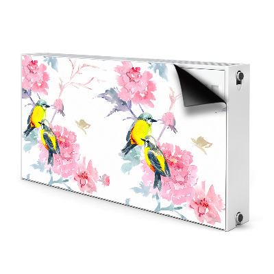 Dekorativer Heizkörpermagnet Vögel und blumen