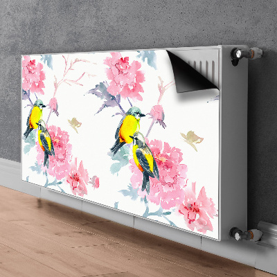 Dekorativer Heizkörpermagnet Vögel und blumen