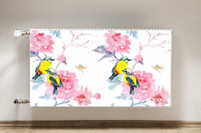 Dekorativer Heizkörpermagnet Vögel und blumen
