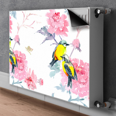 Dekorativer Heizkörpermagnet Vögel und blumen
