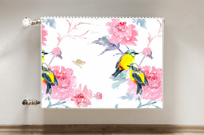 Dekorativer Heizkörpermagnet Vögel und blumen