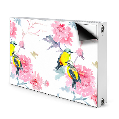 Dekorativer Heizkörpermagnet Vögel und blumen