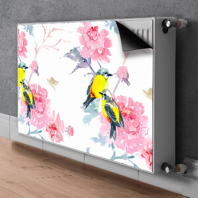 Dekorativer Heizkörpermagnet Vögel und blumen