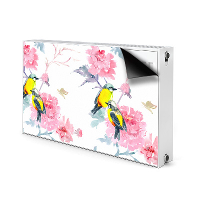 Dekorativer Heizkörpermagnet Vögel und blumen