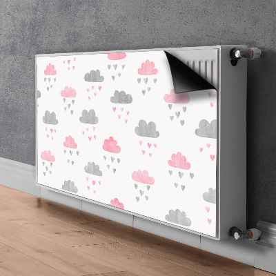Dekorative Heizkörperabdeckung Minimalistische wolken