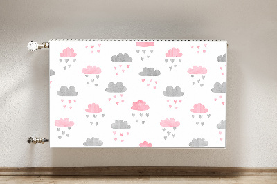 Dekorative Heizkörperabdeckung Minimalistische wolken