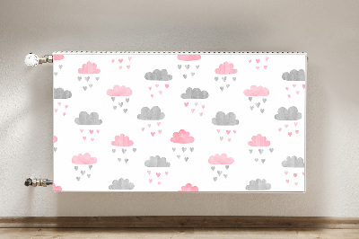 Dekorative Heizkörperabdeckung Minimalistische wolken