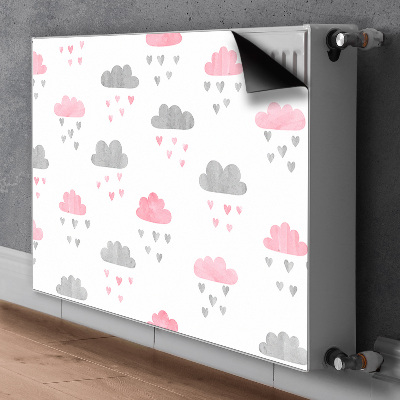 Dekorative Heizkörperabdeckung Minimalistische wolken