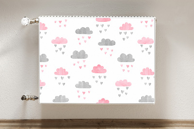 Dekorative Heizkörperabdeckung Minimalistische wolken