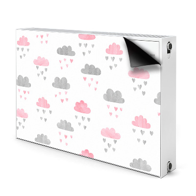 Dekorative Heizkörperabdeckung Minimalistische wolken