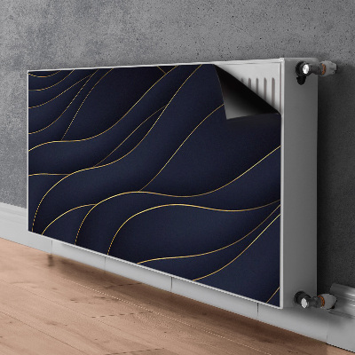 Dekorative Heizkörperabdeckung Blaue wellen