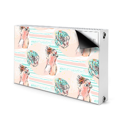 Magnet Heizkörperverkleidung Rosa papageien