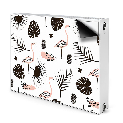 Heizkörperverkleidung magnet Blätter und flamingos
