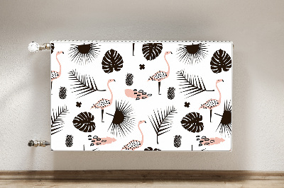 Heizkörperverkleidung magnet Blätter und flamingos