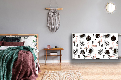 Heizkörperverkleidung magnet Blätter und flamingos