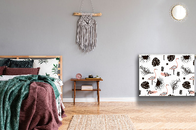 Heizkörperverkleidung magnet Blätter und flamingos
