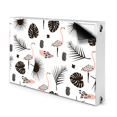 Heizkörperverkleidung magnet Blätter und flamingos