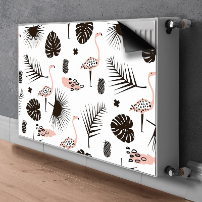 Heizkörperverkleidung magnet Blätter und flamingos