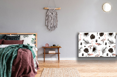 Heizkörperverkleidung magnet Blätter und flamingos