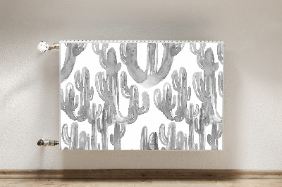 Dekorative Heizkörperabdeckung Cacti gestrichen