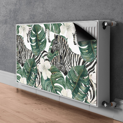 Heizkörperverkleidung magnetisch Zebras in den blättern