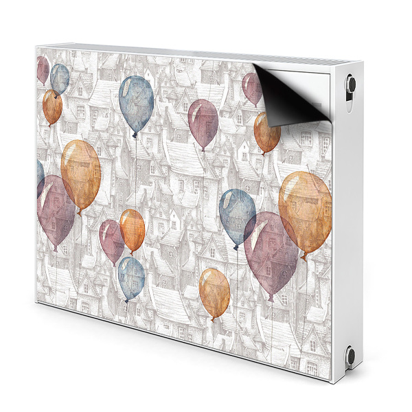 Magnet Heizkörperverkleidung Luftballons und häuser