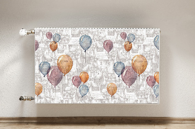 Magnet Heizkörperverkleidung Luftballons und häuser