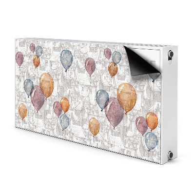Magnet Heizkörperverkleidung Luftballons und häuser