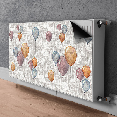 Magnet Heizkörperverkleidung Luftballons und häuser