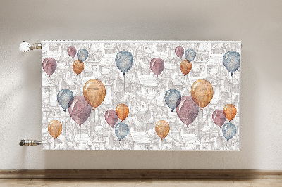 Magnet Heizkörperverkleidung Luftballons und häuser