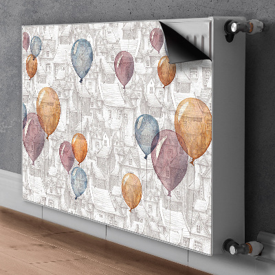 Magnet Heizkörperverkleidung Luftballons und häuser