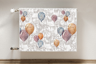 Magnet Heizkörperverkleidung Luftballons und häuser