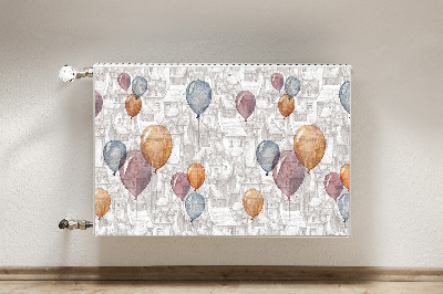 Magnet Heizkörperverkleidung Luftballons und häuser