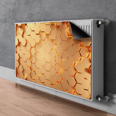 Dekorativer Heizkörpermagnet Wabe 3d-grafik