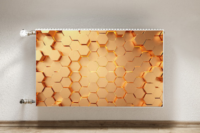 Dekorativer Heizkörpermagnet Wabe 3d-grafik