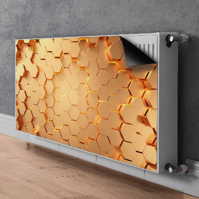 Dekorativer Heizkörpermagnet Wabe 3d-grafik